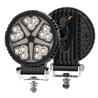 Luz de Trabajo LED Redonda para Automóvil Black Warrior de 4 Pulgadas, Foco DRL, Lámpara Auxiliar Todoterreno, 18W, 3600 Lúmenes