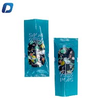 Pochette en plastique transparente scellée à l'arrière avec impression personnalisée pour barre de savon pour les aliments, thé, bonbons, fruits, emballage avec encoche de déchirure