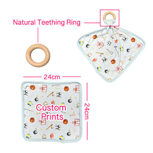 Couverture bébé en bambou respirante avec adorable thème Woodland idéal pour les tout-petits pendant la journée apaisante bambou bébé Lovey - Product Image 2