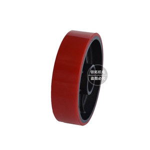 Ruedas giratorias Noli de 180 mm de diámetro, 50 mm de ancho, 47 mm de diámetro interior, de poliuretano rojo, para transpaleta hidráulica manual, accesorios para montacargas - Product Image 3