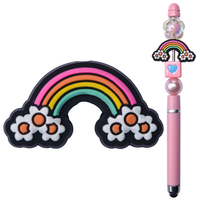 Perles focales en silicone pour bijoux de filles, écologiques, de qualité alimentaire, colorées, pour stylos, vente en gros, clips de fixation