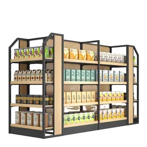 Wooden Shelves Factory Wooden Retail Store Display Shelving For Super Market
