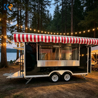 Camion de restauration professionnel pour churros, camion de crème glacée extérieur, cuisine de traiteur en acier inoxydable