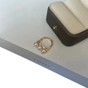 Nouvelle bague tendance de style européen et américain avec incrustation de perle naturelle, design polyvalent, cool et simple - Product Image 5