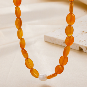 <span class=keywords><strong>Collana</strong></span> regalo all'ingrosso <span class=keywords><strong>collana</strong></span> di perle di pietra naturale lucidata <span class=keywords><strong>collana</strong></span> di personalità miele baltico tono <span class=keywords><strong>ambra</strong></span> per le donne - Product Image 6