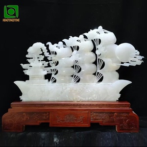 <span class=keywords><strong>Sculpture</strong></span> de voilier en <span class=keywords><strong>marbre</strong></span> sculpté à la main avec socle en bois, design moderne pour usage hôtelier, taille personnalisée - Product Image 5