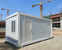 Rumah Kontainer Mini Modern Berkualitas Unggul, Dapat Diperluas, Paket Lengkap, Rumah Kantor Modular Mewah dengan Garansi