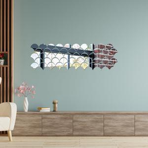 10/50 piezas de pegatinas de pared de espejo acrílicas autoadhesivas con diseño de escamas de pez, muy vendidas, para bricolaje - Product Image 4