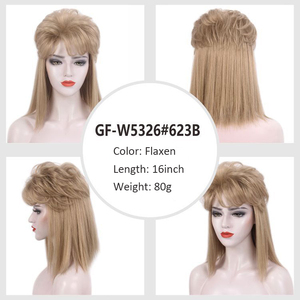 Perruque longue rétro européenne et américaine des années 80 pour hommes Perruque Halloween <span class=keywords><strong>Disco</strong></span> Rock Perruque Joedirt transfrontalière - Product Image 6