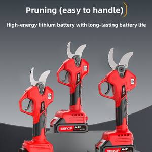 Sécateur électrique de sécurité Rouge/Noir à moteur sans balais, capacité de coupe 20 mm, alimenté par batterie, poignée en plastique, garantie 1 an pour le jardin - Product Image 6