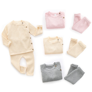 Conjunto de Suéter para Bebê de <span class=keywords><strong>0</strong></span> a 3 Anos, Novo Conjunto de Suéter de Tricô para Meninas, Roupas Quentes para Meninos, Roupas para Bebês Recém-Nascidos, 2 Peças - Product Image 2