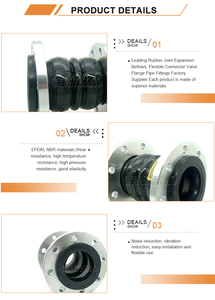 Hoge kwaliteit dubbele bolvormige standaard flexibele rubberen expansievoeg flens metalen compensator voor industriële pijpleidingen - Product Image 2