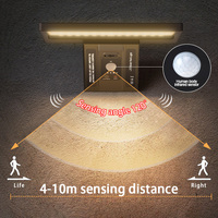 Lampe murale solaire LED en forme de queue de baleine, lumière blanche chaude, étanche IP65, détecteur de mouvement, batterie rechargeable, éclairage extérieur