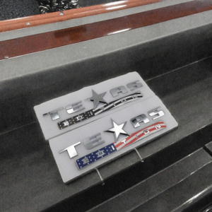 Emblema de la Edición TEXAS de 254*76 mm con Bandera Americana en Negro, Rojo y Cromo, Plástico ABS FT1027 para - Product Image 2