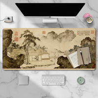 Grand tapis de souris chinois ancien, ultra large, base en caoutchouc antidérapante, tapis de bureau pour ordinateur