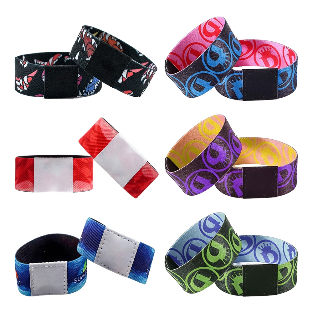 Bracelet élastique tissé personnalisé en tissu extensible