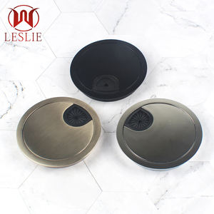 כיסוי חור לשולחן מחשב מסגסוגת אבץ עגולה, כיסוי חור לשולחן משרדי, כיסוי חור לשולחן <span class=keywords><strong>3</strong></span> אינץ', מעבר כבלים לשולחן - Product Image 4