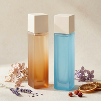 Flacon de parfum en verre vide Anding Stock 100 ml, rectangulaire, dégradé givré, pour vente en gros, personnalisable, par le fabricant
