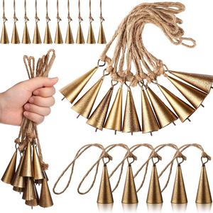 กระดิ่งโลหะทรงกรวยเปิดกระดิ่งขนาดเล็กสไตล์วินเทจแบบ DIY สำหรับแขวนผนังสไตล์วินเทจปรับแต่งได้แบบใหม่คริสมาสต์ - Product Image 4