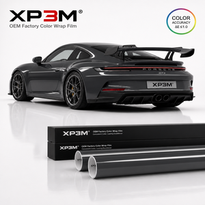 XP3M Bright Dark Gray OEM Gloss TPU Color PPF Car <b>Wrap</b> <b>Vinyl</b> 7.5 Mil Self Healing Anti Scratch Anti Yellowing Covestro TPU Base - Product Image 1