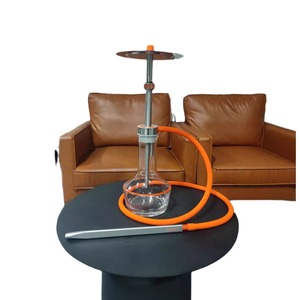 Shi's Hookah Árabe Mejorada, Nueva, de Acero Inoxidable, Moderna, de un Solo Tubo, con Mango de Aluminio Espejado y Cazoleta para Hookah - Product Image 4