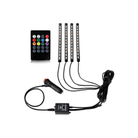 Lumières néon d'ambiance pour l'intérieur de la voiture, décoration de sol, accessoires disco, lumières LED RVB 2 en 1 AUTO VOITURE 12V 12 mois universel