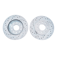 Kit de Conversión de Freno de Disco Trasero con Soportes de Caliper y Rotor Perforado, Compatible con GM de 10 y 12 Pernos DBK-GM1012R-1125D-ME