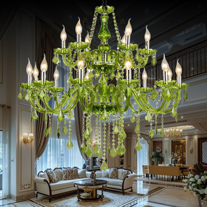 Lampadario moderno Led verde camera da letto lampade da cucina Lustre De Cristal Teto lampadario in <span class=keywords><strong>vetro</strong></span> di colore verde - Product Image 6