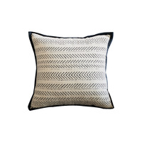 Housse de coussin carrée en chenille, luxe léger, sensation haut de gamme, salon, motif en arête de poisson, jacquard moderne, écologique, personnalisable
