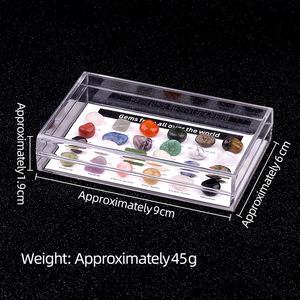 24 unids/caja de piedras preciosas de cristal curativo Natural, especímenes minerales tallados, primera apreciación de la enseñanza de geografía, decoración <span class=keywords><strong>mundial</strong></span>, amor - Product Image 4