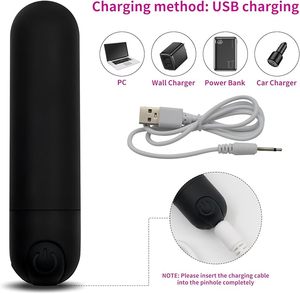 Vibromasseur USB rechargeable 10 vitesses Mini Bullet Vibromasseur étanche Clitoris Silicone Bullet Dido avec télécommande - Product Image 5