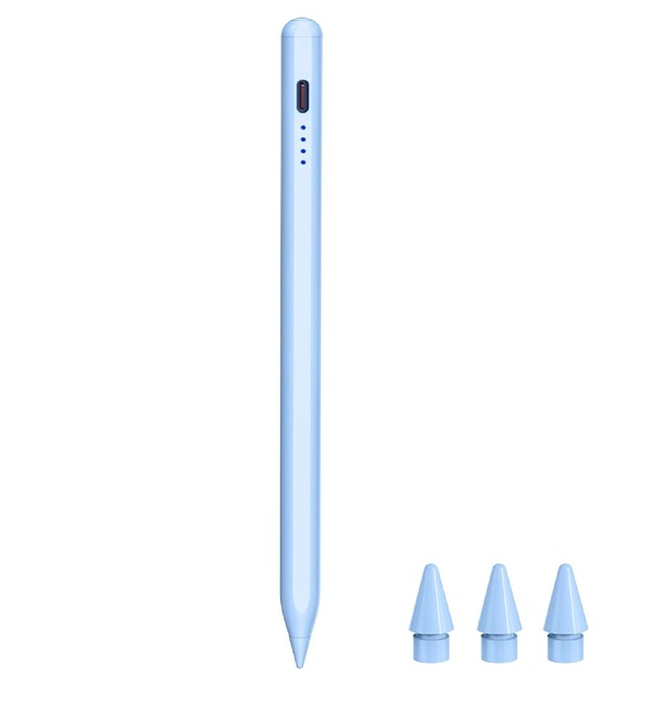 Active Styuls Metal Pen for iPad Pro Air & Mini for Apple Pencil with Palm Rejection Tilt Pressure Sensitivity and Power Display