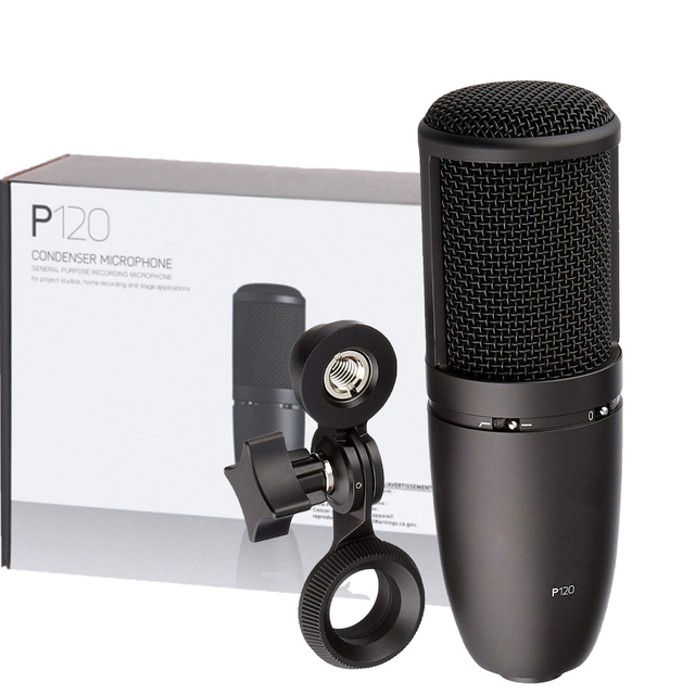 High Quality P120 Cardioid Microphone Adjustable Frequency Response Vocal Microphone Ensure Clear Sound for Recording