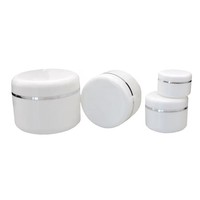 Leere Weiße Runde Kosmetikbehälter mit Schraubverschluss aus Kunststoff 10g 20g 30g 50g 100g 150g 200g 250g Augencreme-Tiegel für Körperpeeling