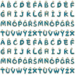 Breloques en métal émaillé avec lettres anglaises colorées pour la fabrication de bijoux DIY, pendentifs pour bracelets et colliers - Product Image 1