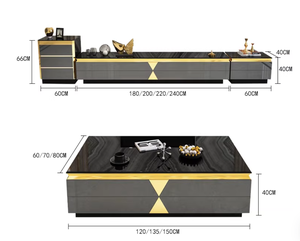 Meuble <span class=keywords><strong>TV</strong></span>, table basse et meubles <span class=keywords><strong>TV</strong></span> de luxe, support <span class=keywords><strong>TV</strong></span> moderne avec tiroir pour le salon, table basse - Product Image 2