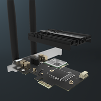 Tarjeta de Red Inalámbrica Intel AX210ngw 802.11AX PCIe para Escritorio, 3000Mbps WiFi 6E Doble Banda 2.4G/5G/6G BT 5.2 Interna Intel AX210