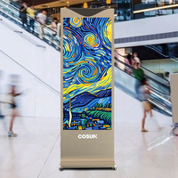Affichage numérique de signalisation numérique d'intérieur interactif debout au sol de 55 pouces pour l'affichage numérique