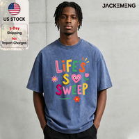 T-shirt Oversize Multicolore à Imprimé Lettres Bulles, Smiley, Cœur et Fleurs – Stock USA, Vente en Gros, Style Kawaii Décontracté