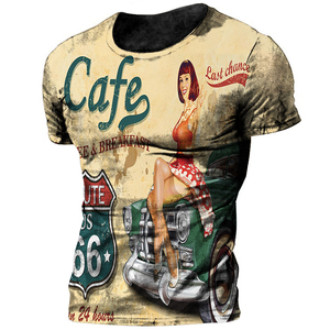 <span class=keywords><strong>T</strong></span>-<span class=keywords><strong>shirt</strong></span> <span class=keywords><strong>vintage</strong></span> 66 Route pour hommes <span class=keywords><strong>T</strong></span>-<span class=keywords><strong>shirt</strong></span> surdimensionné imprimé en 3D Biker Motor <span class=keywords><strong>T</strong></span>-<span class=keywords><strong>shirt</strong></span> à manches courtes Route 66 Racing Camiseta - Product Image 3