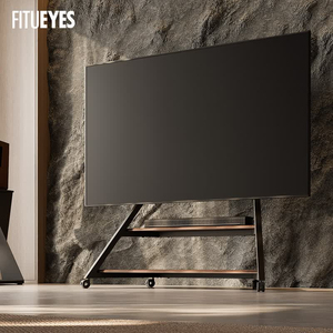 for 75-100 inch Mobile <b>TV</b> trolleys, floor-<b>standing</b> <b>TV</b> bracket with a 100 kg load capacity and casters. - Product Image 1