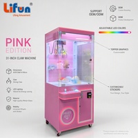 LIFUN Machine à griffes commerciale 31 pouces pour grands jouets en peluche, équipement de jeu de capture de prix pour parcs d'attractions