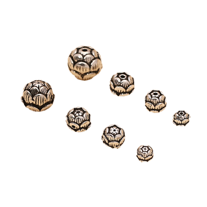 En gros, trois entretoises en laiton plaqué argent 925, forme de fleur tressée DIY, 6-12mm, Lotus, composants de bijouterie - Product Image 1