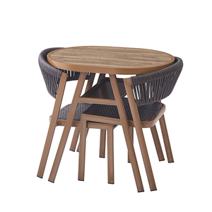 Tiết kiệm không gian mây Patio Đặt vòng ngoài trời Bàn cà phê với hai ghế vườn - Product Image 1