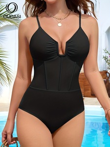 <span class=keywords><strong>Maillot</strong></span> <span class=keywords><strong>de</strong></span> <span class=keywords><strong>bain</strong></span> une pièce gainant pour <span class=keywords><strong>femme</strong></span> avec coutures inspirées des corsets, bretelles spaghetti ajustables et décolleté en V - Product Image 4
