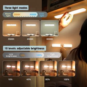 Lumière LED pour placard, rechargeable par USB, 3 couleurs, intensité réglable, éclairage intelligent pour la maison, détecteur de mouvement, lumière de placard avec télécommande - Product Image 4
