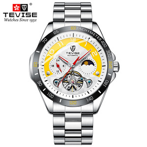 Mechanical Watch with Stainless Steel Bracelet, Large Dial, Tourbillon, 30M Water-resistant Wristwatch - Product Image 3