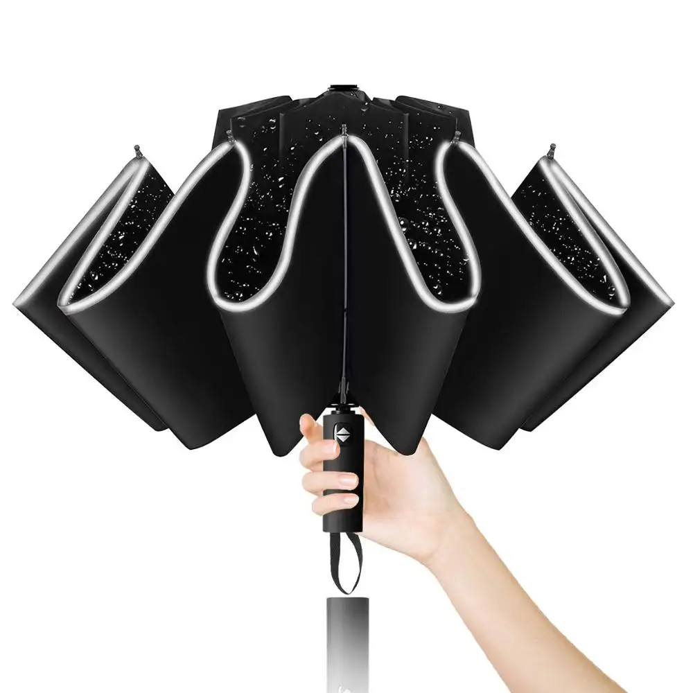 Nieuwe Stijl Winddicht Automatische Reverse Omgekeerde Opvouwbare Paraplu