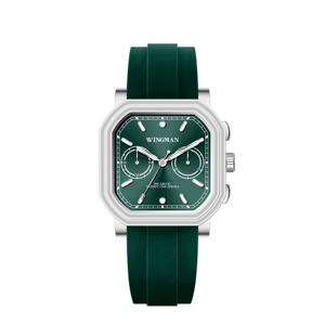 นาฬิกาแฟชั่นผู้ชายสายยางซิลิโคนพร้อมกลไก Seagull ST1901 หน้าปัดสี่เหลี่ยมขนาดใหญ่กันน้ำนาฬิกากลไกอัตโนมัติ - Product Image 3