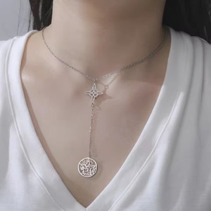 Wicca Tétragramme Pentacle Collier En Acier Inoxydable Sacré Sorcière Noeud Pendentif Chaîne Salomon Sceau Amulette Bijoux Cadeaux - Product Image 5